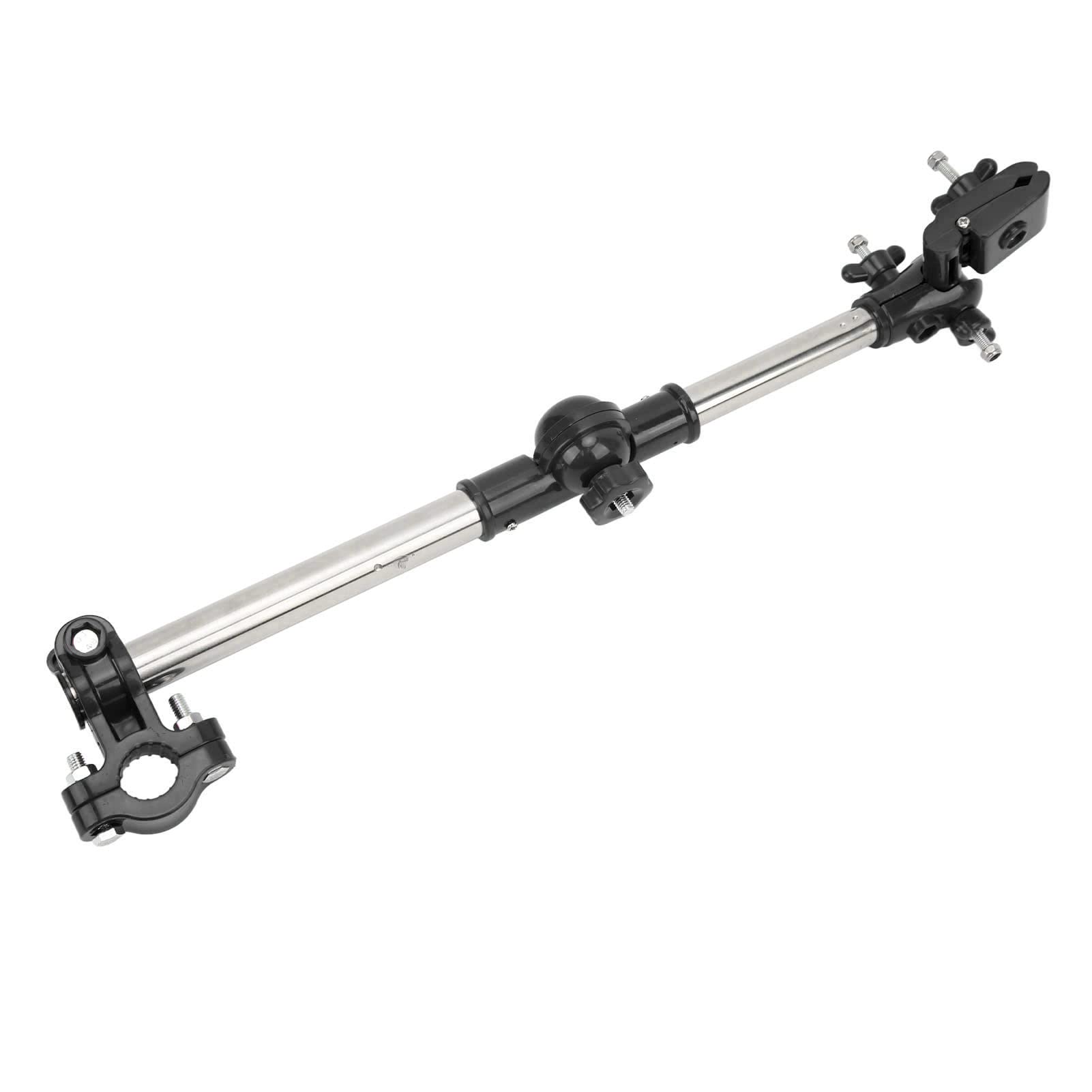 Soporte de Montaje en Paraguas - Soportes de Paraguas de Bicicleta de Acero Inoxidable Soporte de Paraguas de sombreado para Cochecito al Aire Libre Giratorio de 360 ​​​​Grados(Negro)