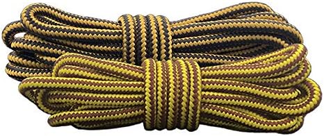 VASGO 2 Pairs Round Shoe Laces for Heavy Duty Work Boots [9 Different Lengths] (51 inch/130cm)