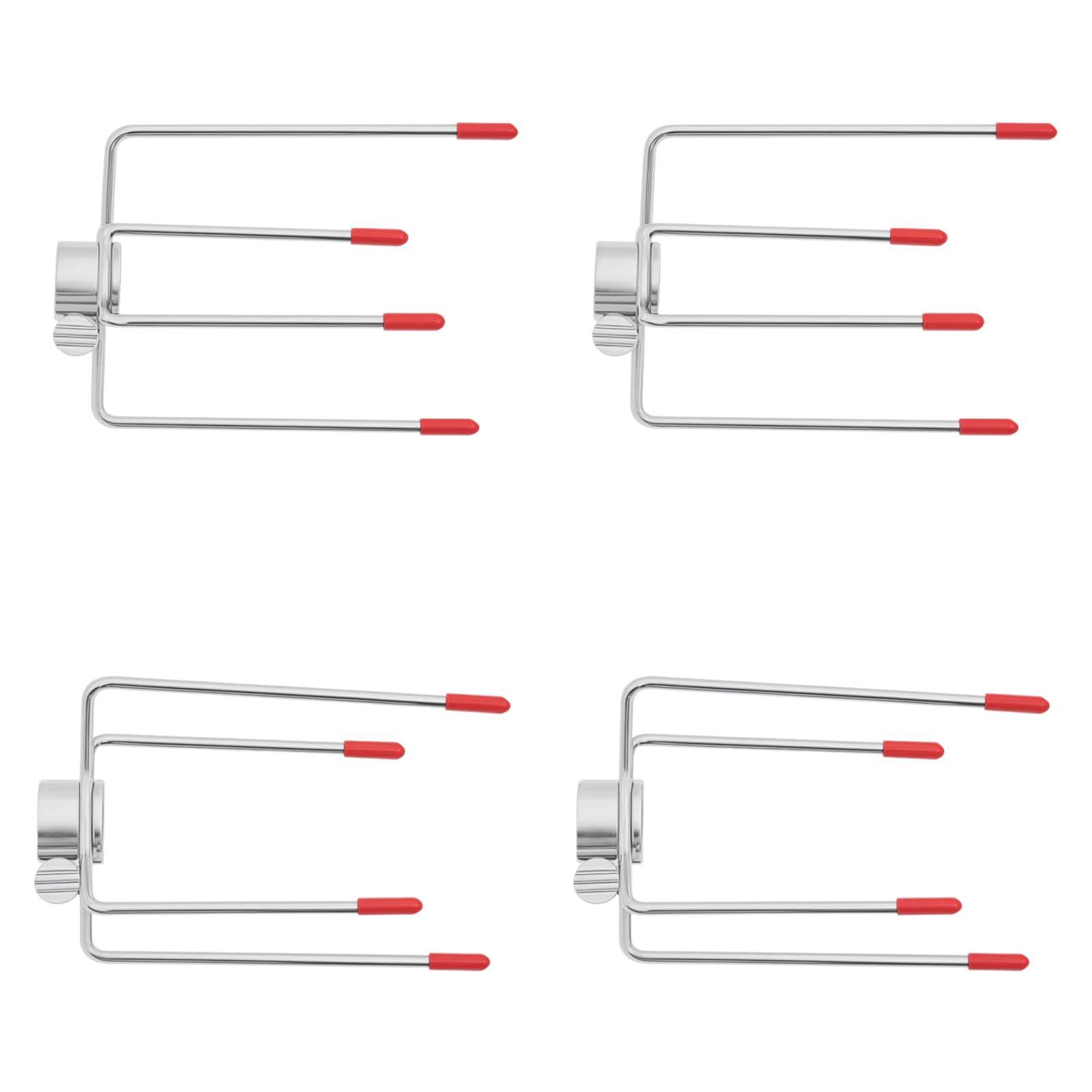 Juego de 4 asadores de acero inoxidable, garras, tenedor, longitud de los dientes de 11 cm, para asar carne, pavo, jamón, verduras, etc