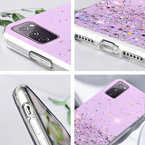 Coque Samsung S20 FE silicone paillettes violet résistant