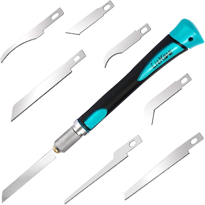 Prozwee Model Craft Hand Saw Kit(with 7PCS Saw Blades),Modeling Knife