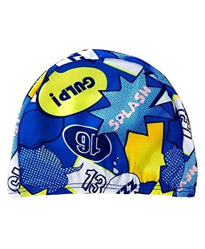 Yellow Bee Boys Printed Swim Shorts with Cap, Blue, XL, 4-6 Years 1