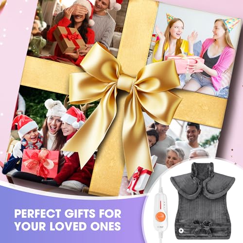 Image of Boileau Electric Heating Pad for Back Pain Relief, Birthday Gifts for Women Men Mom Dad Elderly, Self Care Gifts for Him Wife Husband, Neck Shoulder Back Pain Relief 24 inchx33 inch Large Heating Heat Pad