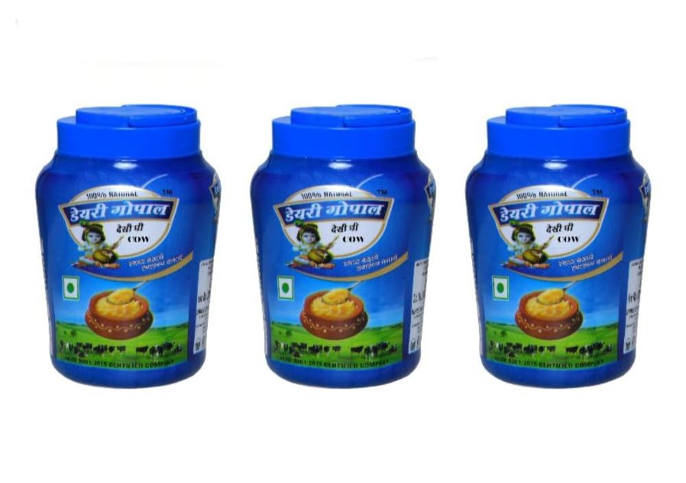 MISHITA DAIRY GOPAL Cow Ghee - 1 Litre (Pack of 3) - Pure Cow Ghee for Better Digestion and Immunity (B0D4M8DKGR) Amazon Price History, Amazon Price Tracker