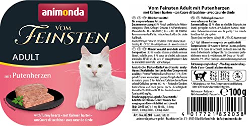 animonda Vom Feinsten Senior Nassfutter, für ältere Katzen ab 7 Jahren & Nassfutter Katze Adult - mit Putenherzen 32 x 100g - hochwertiges Premiere Katzenfutter Nass getreidefrei