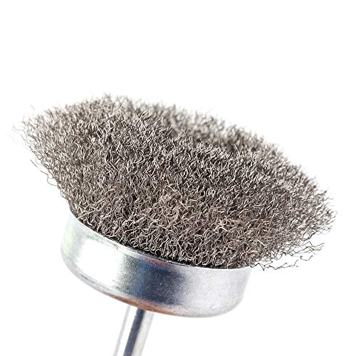 Image of 5Pack 2 inch Dia 0.0059In Crimped Wire Cup Brush Wire Drill Brush Set for Power Drill for Metal, Removal of Rust Corrosion Paint (Wire Dia 0.15mm)