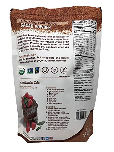 Jervamni Volupta Organic & Fair Trade Unsweetened Super Food Cacao Powder thumb #1
