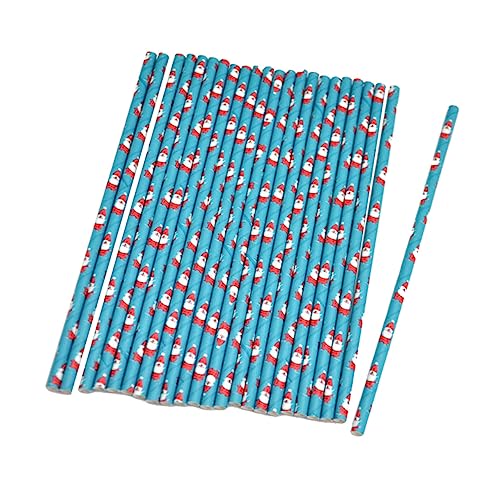 25 pitillos de papel desechables navideños miniatura 1