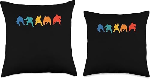 Miniatura 3 de Sumo Fighters Japanese Wrestler Sumotori Gift Retro Sumo Fighters  Luchador japonés  Sumotori Rikishi Throw Pillow, 16 x 16, multicolor