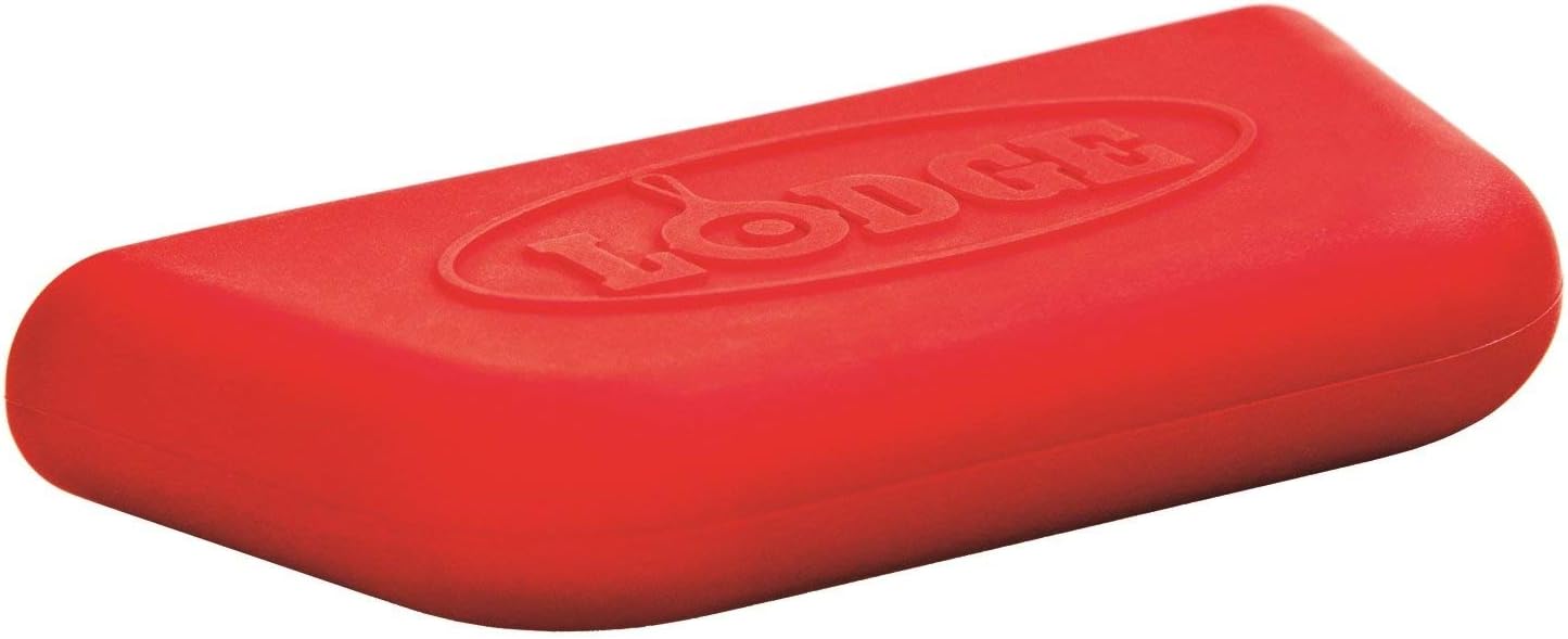 Lodge Bold Silicone Assist Handle Holder - Dishwasher Safe Hot Handle Holder Upgraded Design for Lodge Bold Products Only - Heat Protection Up to 450° - Vibrant Red