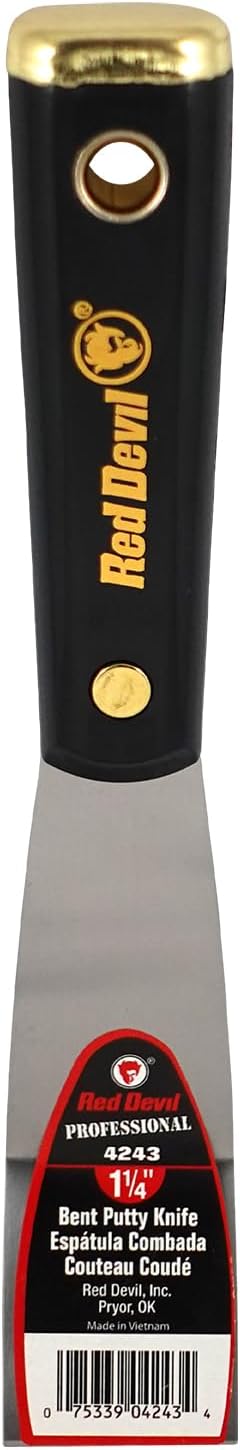 4243 Bent Putty Knife, 1.25 Inch, Gray