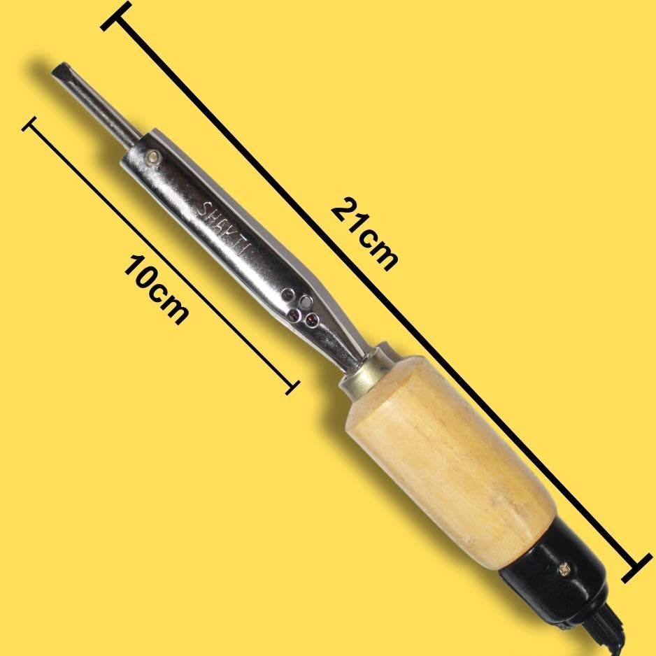 Image of Vtronix 35Watt Soldering Iron with Wooden Handle for Precision Electronics Work | Soldering Machine for Home, Industrial & Electronics Workshop Reparing with Fast Heating & Heat Resistant Handle