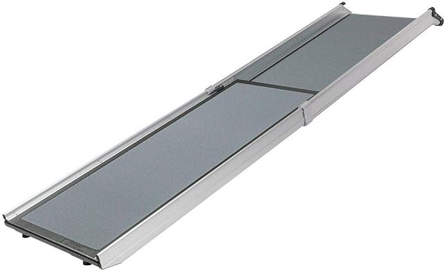 PetSafe Happy Ride Telescoping Dog Ramp - Portable Lightweight Pet Ramp - Ideal for Cars, Trucks and 4X4s, Durable Aluminium Frame Supports Up to 180 kg, Side Rails and High-traction Surface Design