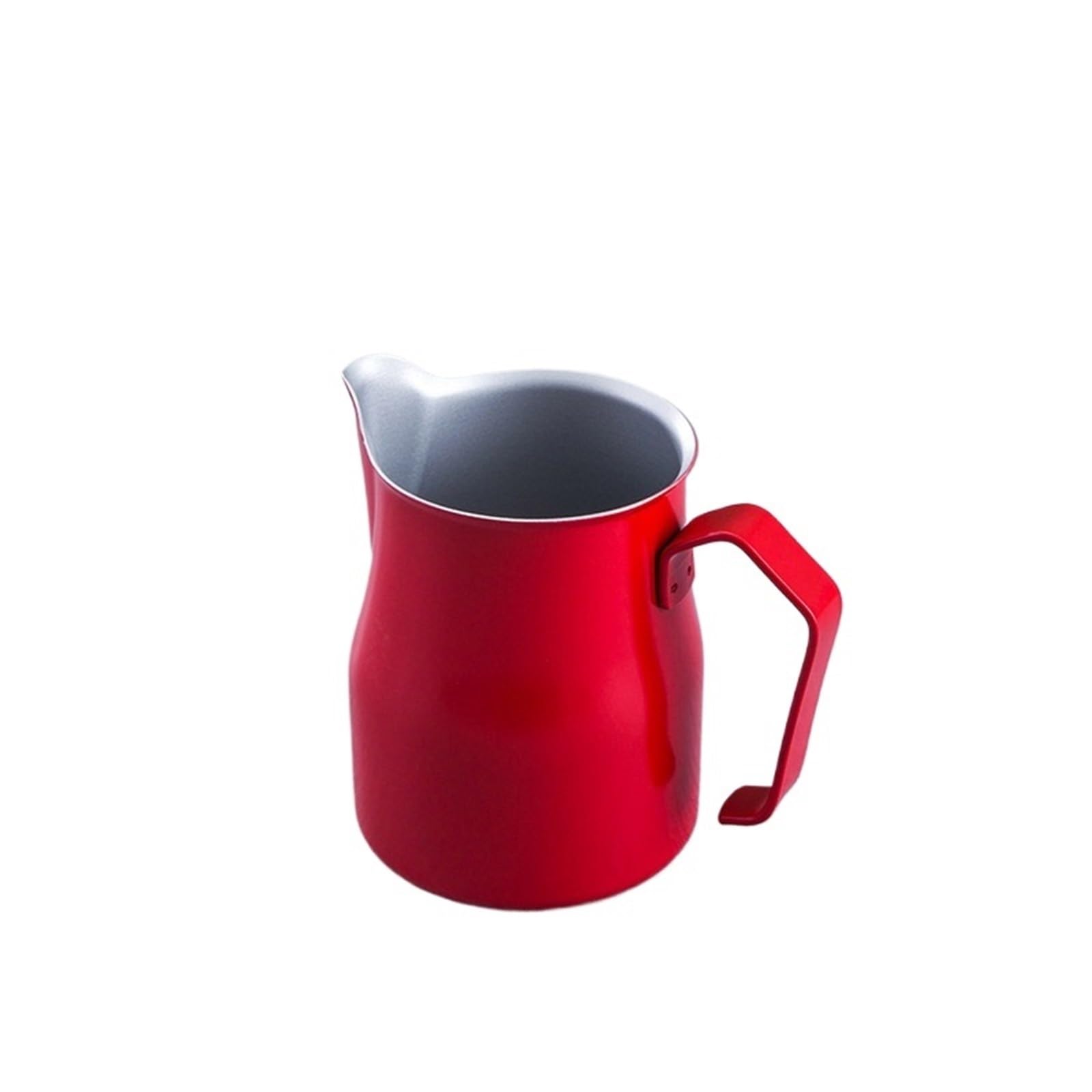 Jarra for espumar leche de acero inoxidable: vierta sobre la tetera café Taza for humeante para Arte de Café(500ml,Red)
