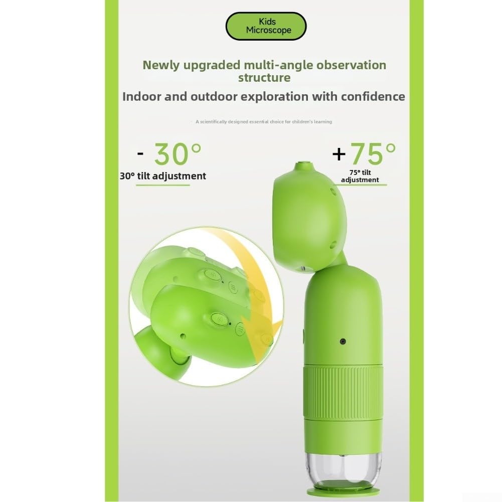 Digitales Mikroskop Kinder für 1000x 2MP IPS Display Digitales | 2MP Sensor, 2-Zoll-IPS-Bildschirm, für 1000x Vergrößerung, klare Bilder von Insekten und Pflanzen