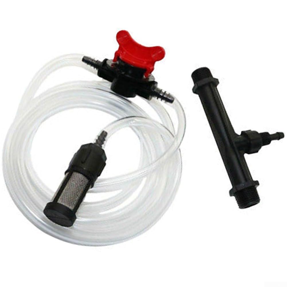 Kit de inyector de fertilizante Venturi de riego automático con interruptor de tubo de agua de 1/2 pulgada y filtro para sistemas de cuidado de plantas de jardín, dosificación eficiente de nutrientes