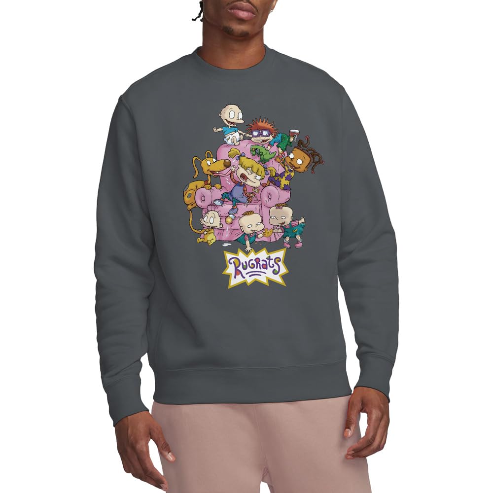 Rugrats Chair Crew Sweatshirt, Charcoal, XX-Large