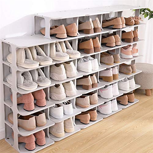ArinkO platzsparendes Schuhregal aus Stoff für stapelbare Schuhaufbewahrung und Organisation