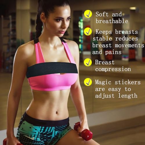 NC AMABAZR High-Impact Breast Support Band,No-Bounce,Post Surgery Bra Strap,Adjustable Extra Sports Bra,Stabilizer Band2