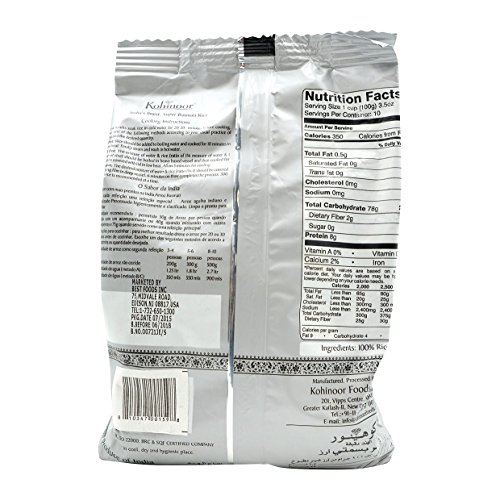 Kohinoor Basmati Rice Silver Metallic Pouch