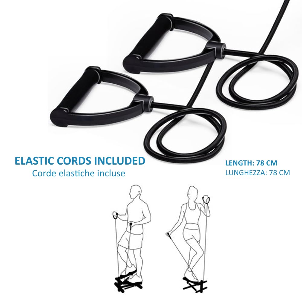 FFitness Fmms504B Stepper Domowy z Funkcją Up Down Swing, Przenośny i Oszczędzający Miejsce Stepper do Ćwiczeń w Domu