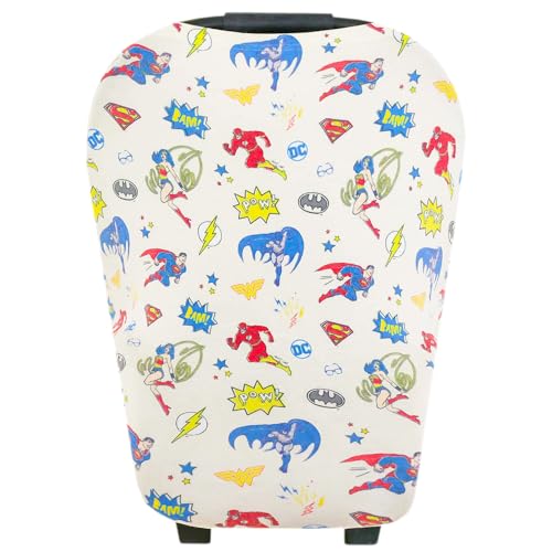 Image of Copper Pearl Multi-Use Cover: Car Seat Covers, Nursing Cover, and Stroller Cover - Stretchy Fabric, All-Season Use, Stylish Designs, Easy Access for Moms - Justice League™