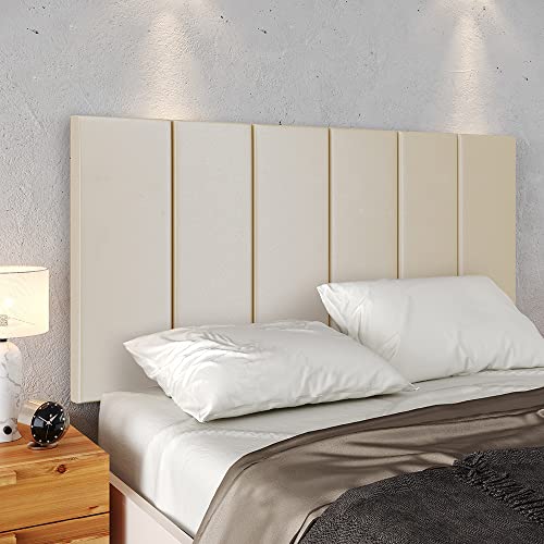Cabeceira Painel Suspensa Julia Estofada Suede Para Cama de Casal 1,40 (Areia) - Lojas RPM