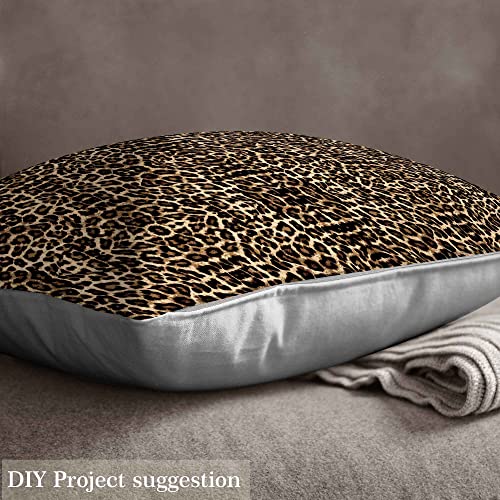 Leopard Upholstery Fabric for Chairs,Sarafi Cheetah Wild Animal Fabric by The Yard,Luxury Wildlife Style Fabric for Upholstery and Home DIY Projects,2 Yards,(L184*W150cm) Brown Black - Image 3