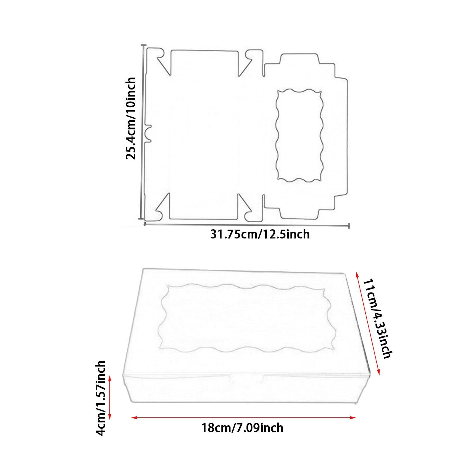 2x 12 Scatole per Dolci Al Cioccolato, Piccole Scatole Decorative Facili Da Trasportare con Finestra, Da Forno per Ciambelle, Biscotti Da Cucina
