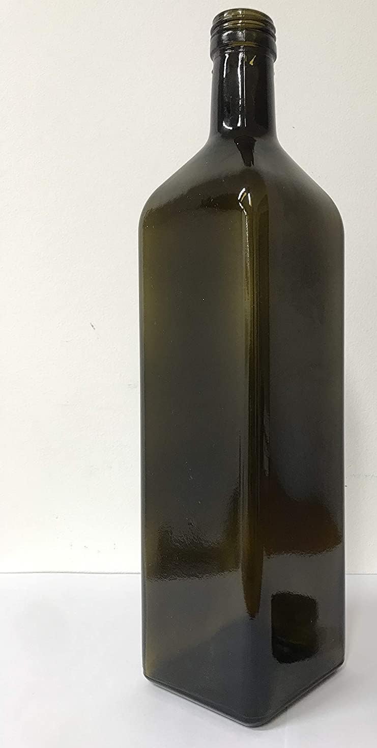 6 Bottiglie Vuote Per Olio Da 1000 Ml | Vetro Scuro UVAG Con Tappo Salvagoccia | Made In Italy + Imbuto - Foto 10