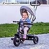 HyperMotion Baby Tricycle with Parent Handle & Canopy - Convertible Toddler Bike for Ages 1-4, Adjustable Push Bar, Foldable Footrest & Storage Basket - 20kg Capacity #1