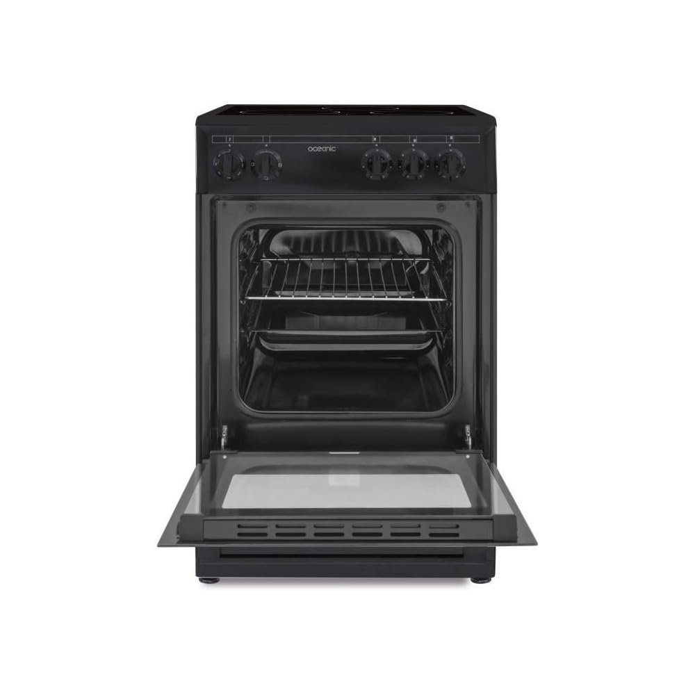 OCEANIC CV5050B8 Cuisiniere vitrocéramique 50x50 - Four convection naturelle - 48 L - Noir