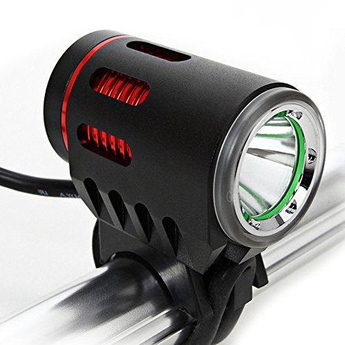 SOOJET ED01 Rechargeable LED Feux de vélo, 4000 Lumière, 3 Modes De Luminosité, Antichoc, Impermeable, Pour VTT VTC Cycliste Camping Loisir, Élégant avec bague LED