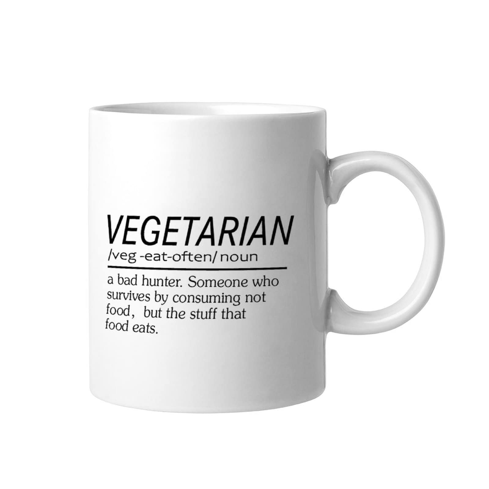 Amazon.com: Yelolyio Vegetarian Coffee Mug - Vegetarian Definition Coffee  Mug Hot Chocolate Coffee Cup - Mugs For Hardworking Vegetarian, 11 OZ :  Home & Kitchen