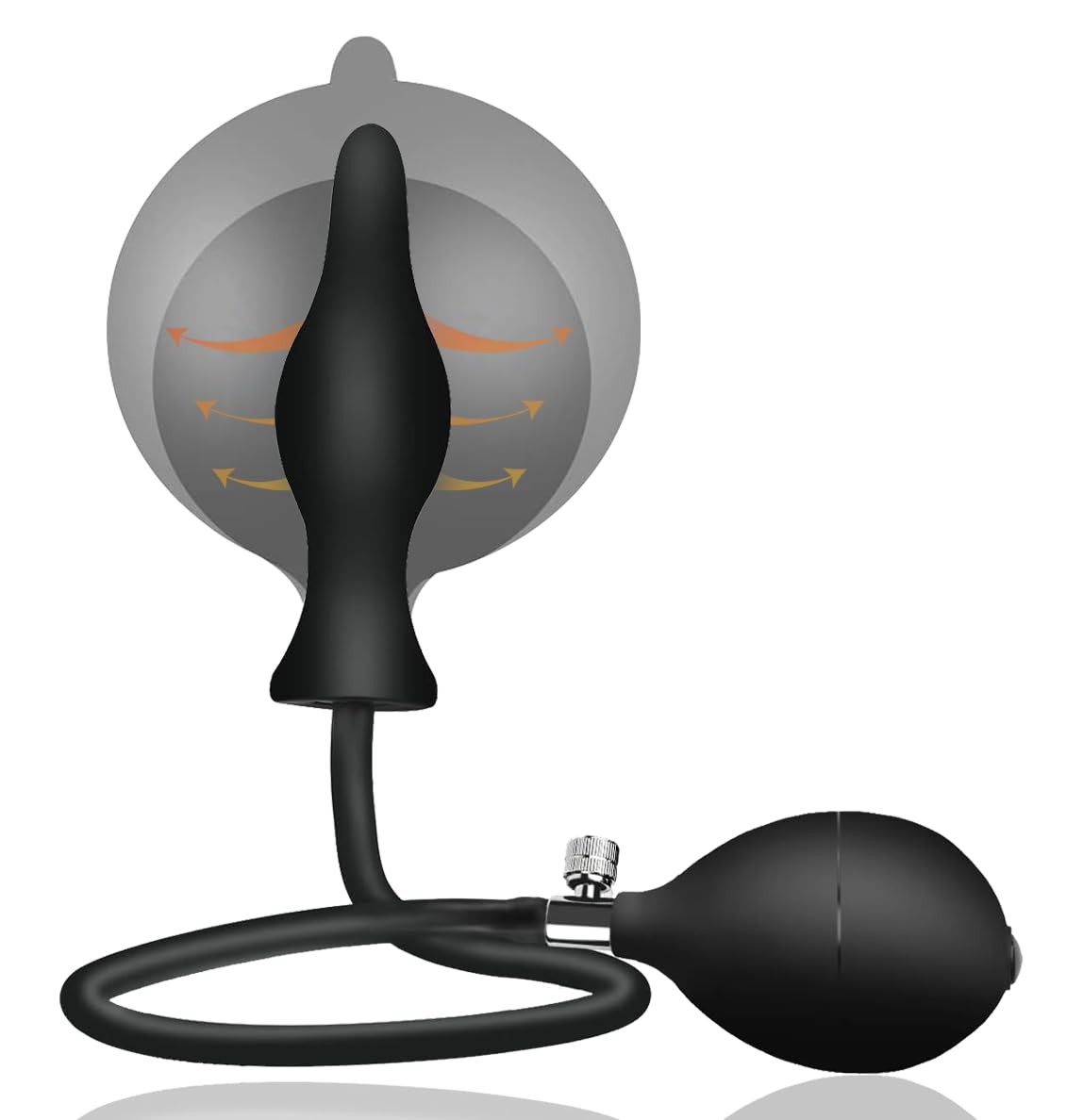 Inflatable Anal Plug with Flexible Sizes Anal Expander Dilator Pump Training Set Sex Toy for Men Prostate Massage