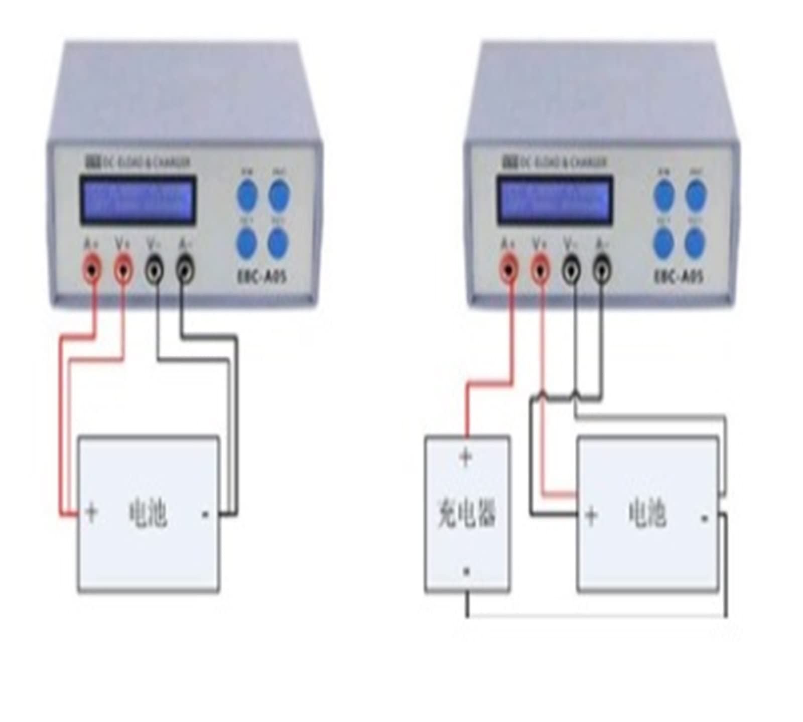Tester Batterie, EBC-A05+ Caricabatterie for tester di carico elettronico for prestazioni di potenza della capacità della batteria for computer con batteria portatile Uscita 5V,Tester Pile