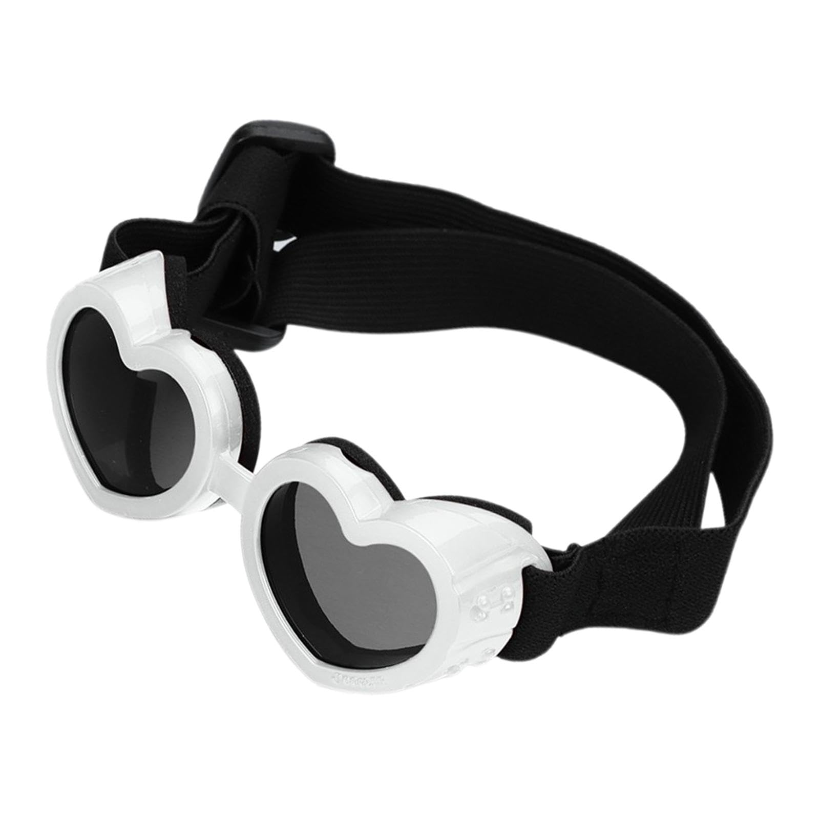 Heart Shaped Dog Sunglasses - Heart Shaped Pet Glasses UV Protection Pet Glasses | Dog Sun Protection Glasses, Anti-Fog Dog Glasses, Eye Protection Sunglasses with Adjustable Strap for the Dog