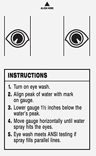 Brady 2940LS Clear Plastic Eyewash Tester, 6″ H x 4″ W