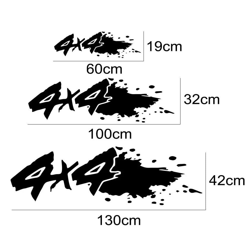 Decalcomanie per Auto 4x4 off Road Pickup Car Decor Adesivi Decorazione della Carrozzeria del Veicolo(Gold,100CMX32CM)