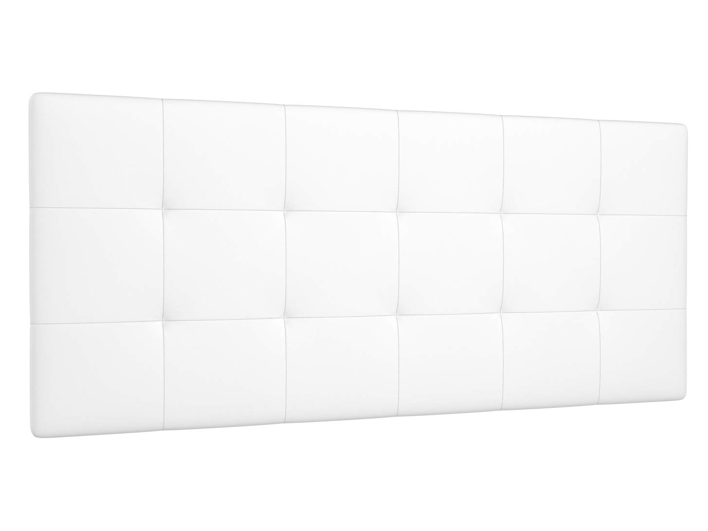 LA WEB DEL COLCHON Cabecero tapizado Corfú para Cama de 150 (160 x 70 cms) Blanco Polipiel | Cabezal Cama