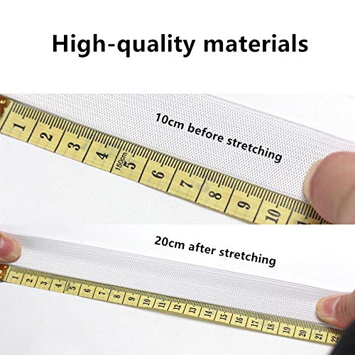 Bande Élastique Noire 25mm X 10m - Élastique Plat Robuste Pour Couture, Ceintures Et Artisanat