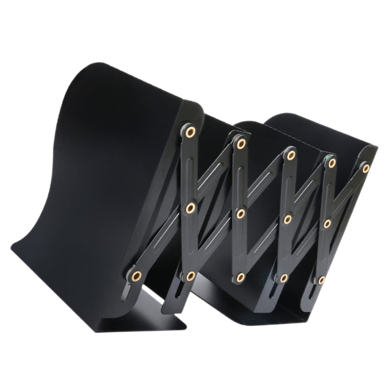 Fermalibri da Scrivania Telescopico Nero in Metallo e Plastica | Organizer per Libri e Documenti, Design Semplice e Creativo, per Tavolo, Supporto Regolabile