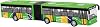 Alloy Pull Back Bus Toy, Two Section Articulated Long Bus Model, Green Diecast Bus for Kids Collection and Decoration