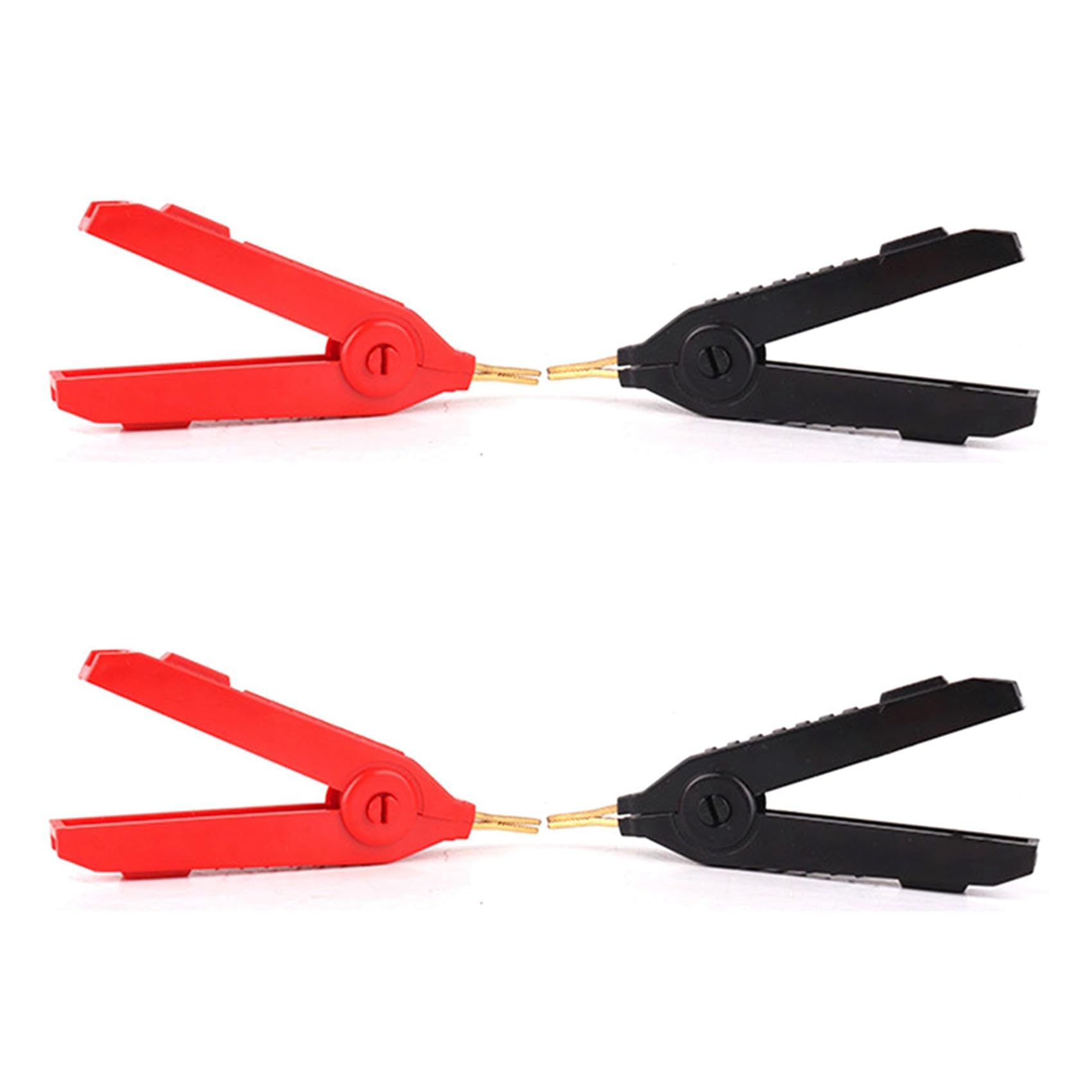Jnchdghwa 4Pcs -Plated Copper Alligator Clip Kelvin Four Clip Clips