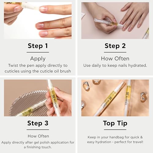 Image of Bluesky Cuticle Oil Pen For Nails, Nourishing, Hydrating, Healthy Nails, Essential Nail Care 1.6g