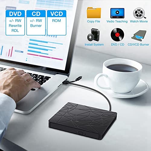 Lecteur CD-ROM graveur externe DVD double interface USB de Type C LAUDS - 2