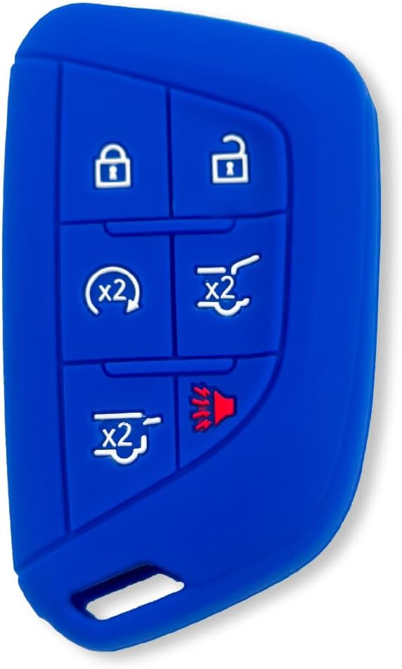 RECON Fits Cadillac 21-25 Escalade 100% Silicone Rubber Rugged Key Fob Protection Cover Premium Quality 6 Button (Army Camo)