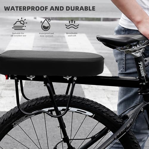 FSWWSF Fahrrad Sitzkissen Fahrrad Rücksitz Mountainbike Fahrradrücksitz Fahrrad-Rücksitzkissen Dickere Weiches Polster für Erwachsene