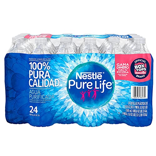 Image of Pure Life, Purified Water, 16.9 Fl Oz, Plastic Bottled Water, 24 Pack