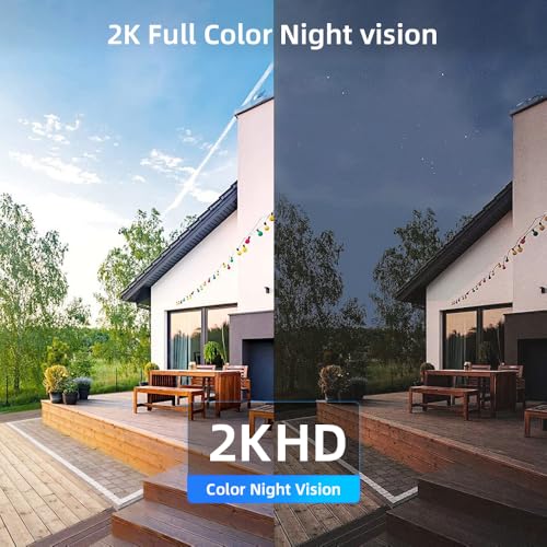 Solar Security Cameras Wireless Outdoor, 2.4GHz 5G WiFi Cameras for Home Security Battery Powered, 2K 360° PTZ Solar Outdoor Camera, Color Night Vision, AI Human Detection 2 Way Talk, SD/Cloud Storage - Image 9
